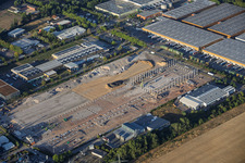 Travaux de construction sur le site du nouveau centre logistique de Cain International par le promoteur du projet NVELOP à Landau in der Pfalz dans le département Rhénanie-Palatinat, Allemagne