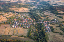 Du nord-ouest à le quartier Niedergailbach in Gersheim dans le département Sarre, Allemagne