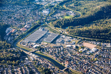 Site de Duvenbeck Logistics Europe GmbH Gaggenau dans le méandre de la Murg à le quartier Hörden in Gaggenau dans le département Bade-Wurtemberg, Allemagne