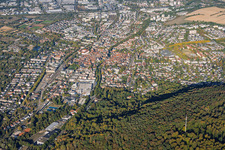 Vue de la ville depuis l'est à Ettlingen dans le département Bade-Wurtemberg, Allemagne