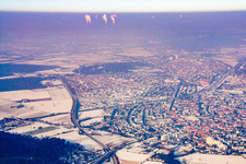 Photographie aérienne de Oftersheim dans le département Bade-Wurtemberg, Allemagne