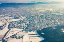 Vue aérienne de Sandhausen dans le département Bade-Wurtemberg, Allemagne