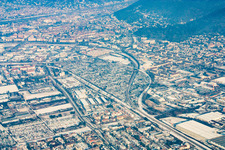 Vue oblique de Quartier Südstadt in Heidelberg dans le département Bade-Wurtemberg, Allemagne