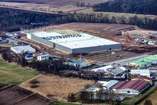 Photographie aérienne de Zone commerciale Am Horst à le quartier Minderslachen in Kandel dans le département Rhénanie-Palatinat, Allemagne