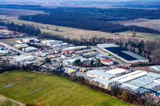 Vue aérienne de Barthelsmühlring à le quartier Minderslachen in Kandel dans le département Rhénanie-Palatinat, Allemagne