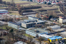 Vue aérienne de IGS, lycée à Kandel dans le département Rhénanie-Palatinat, Allemagne