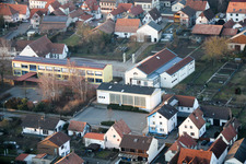 Vue oblique de Pompiers, salle de sport à Minfeld dans le département Rhénanie-Palatinat, Allemagne