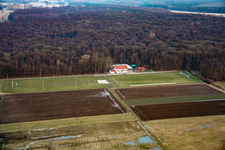 Vue aérienne de Terrains de sport TSV 1908 Freckenfeld à Freckenfeld dans le département Rhénanie-Palatinat, Allemagne