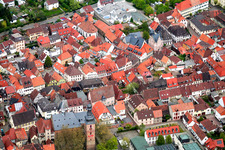 Vue aérienne de Königstr. à Bad Bergzabern dans le département Rhénanie-Palatinat, Allemagne