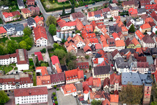 Vue aérienne de Marktstr à Bad Bergzabern dans le département Rhénanie-Palatinat, Allemagne