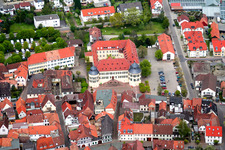 Vue aérienne de Aérodrome de planeurs à le quartier Vielbrunn in Michelstadt dans le département Hesse, Allemagne