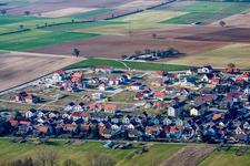 Nouvelle zone de développement Am Höhenweg à Kandel dans le département Rhénanie-Palatinat, Allemagne depuis l'avion