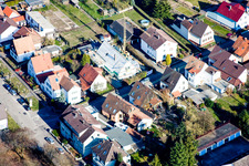 Waldstr à Kandel dans le département Rhénanie-Palatinat, Allemagne depuis l'avion