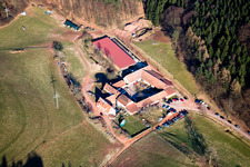 Vue aérienne de Bärenbrunnerhof à Busenberg dans le département Rhénanie-Palatinat, Allemagne