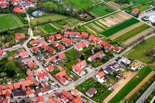 Vue aérienne de Chapelles Drusweiler nouvelle zone de développement à le quartier Drusweiler in Kapellen-Drusweiler dans le département Rhénanie-Palatinat, Allemagne