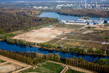 Vue aérienne de Zone industrielle d'Oberwald à Wörth am Rhein dans le département Rhénanie-Palatinat, Allemagne
