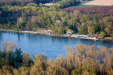 Vue aérienne de Traversier à Leimersheim dans le département Rhénanie-Palatinat, Allemagne