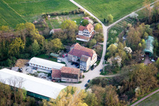 Vue aérienne de Moulin à Rheinzabern dans le département Rhénanie-Palatinat, Allemagne