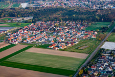 Vue aérienne de Nouvelle zone de développement de Tongruben à Rheinzabern dans le département Rhénanie-Palatinat, Allemagne