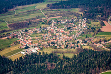 Vue aérienne de Du sud à le quartier Schwarzenberg in Schömberg dans le département Bade-Wurtemberg, Allemagne