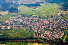 Quartier Ittersbach in Karlsbad dans le département Bade-Wurtemberg, Allemagne vue d'en haut