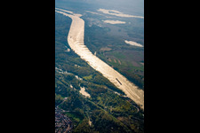Vue aérienne de Embouchure de l'Auer Altrhein dans le Rhin à Au am Rhein dans le département Bade-Wurtemberg, Allemagne