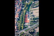 Vue aérienne de Courts de tennis à Hagenbach dans le département Rhénanie-Palatinat, Allemagne