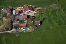 Vue aérienne de Zellsee à le quartier Weilheim in  OB in Weilheim in Oberbayern dans le département Bavière, Allemagne