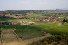 Vue aérienne de Quartier Mitterfischen in Pähl dans le département Bavière, Allemagne