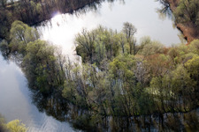 Vue aérienne de Affluents de l'Ammer dans le Ammersee à Ammersee dans le département Bavière, Allemagne