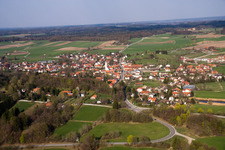 Vue aérienne de Andechs dans le département Bavière, Allemagne