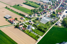Image drone de Niederrœdern dans le département Bas Rhin, France