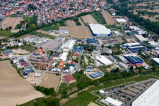 Photographie aérienne de Zone industrielle à Hagenbach dans le département Rhénanie-Palatinat, Allemagne