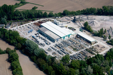 Vue oblique de Zone industrielle à Hagenbach dans le département Rhénanie-Palatinat, Allemagne