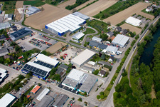 Vue d'oiseau de Zone industrielle à Hagenbach dans le département Rhénanie-Palatinat, Allemagne