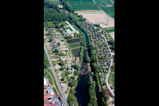 Vue aérienne de Jardin familial à Wörth am Rhein dans le département Rhénanie-Palatinat, Allemagne