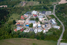 Vue aérienne de Zone commerciale à Jockgrim dans le département Rhénanie-Palatinat, Allemagne