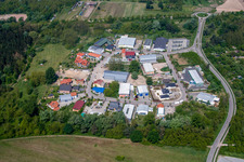 Vue aérienne de Zone commerciale à Jockgrim dans le département Rhénanie-Palatinat, Allemagne