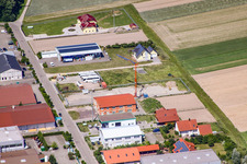 Vue aérienne de Zone industrielle de Geräutäcker vue de l'est à Hatzenbühl dans le département Rhénanie-Palatinat, Allemagne