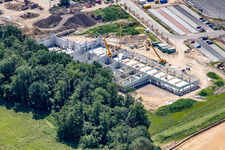 Vue aérienne de Zone industrielle Horst, Alfa Aesar à le quartier Minderslachen in Kandel dans le département Rhénanie-Palatinat, Allemagne
