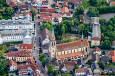 Vue aérienne de Administration communale, St. Vinzenz, Hauptstr à Sinzheim dans le département Bade-Wurtemberg, Allemagne