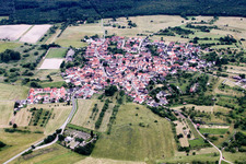 Quartier Büchelberg in Wörth am Rhein dans le département Rhénanie-Palatinat, Allemagne hors des airs