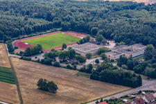 École des bains romains à Rheinzabern dans le département Rhénanie-Palatinat, Allemagne d'en haut