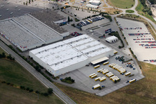 Vue aérienne de Parcs logistiques P3 et LGI Deutschland GmbH à le quartier Wiesental in Waghäusel dans le département Bade-Wurtemberg, Allemagne