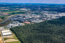Vue aérienne de SAP SE depuis le sud à Walldorf dans le département Bade-Wurtemberg, Allemagne