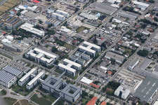 Vue aérienne de Parc industriel avec SAP SE à Walldorf dans le département Bade-Wurtemberg, Allemagne