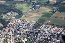 Vue aérienne de Aérodrome de vol à voile à Walldorf dans le département Bade-Wurtemberg, Allemagne