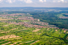 Vue aérienne de Quartier Busenbach in Waldbronn dans le département Bade-Wurtemberg, Allemagne
