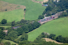 Vue aérienne de Staverton dans le département Angleterre, Grande Bretagne