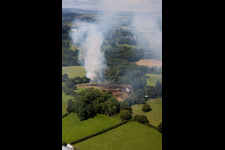 Vue oblique de Staverton dans le département Angleterre, Grande Bretagne